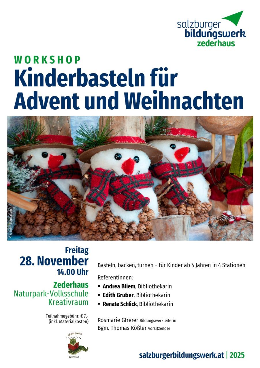 Kinderbasteln für Advent und Weihnachten